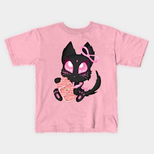 Pretty Kitty with strawberry jam Kids T-Shirt